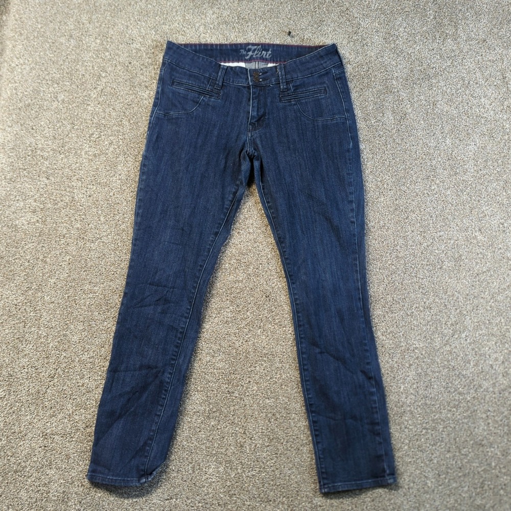 Old Navy The Flirt Jeans Womens 8 Regular Dark Wash Straight Leg Low Rise Y2K